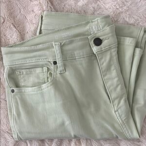 a.n.a Green Skinny Jeans Lightweight Denim